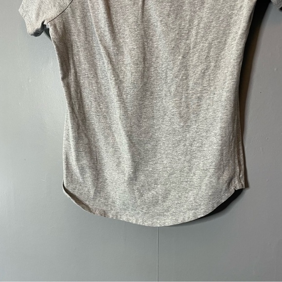 Michael Kors Gray zipper back short sleeve tshirt Women's Top size medium - Picture 9 of 10
